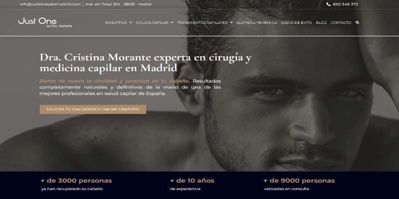 Top 3 mejores clínicas de injerto capilar en Toledo 4 just-one-by-dra-morante
